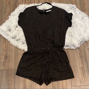 Dalia Charcoal Shorts Romper Large Back zip